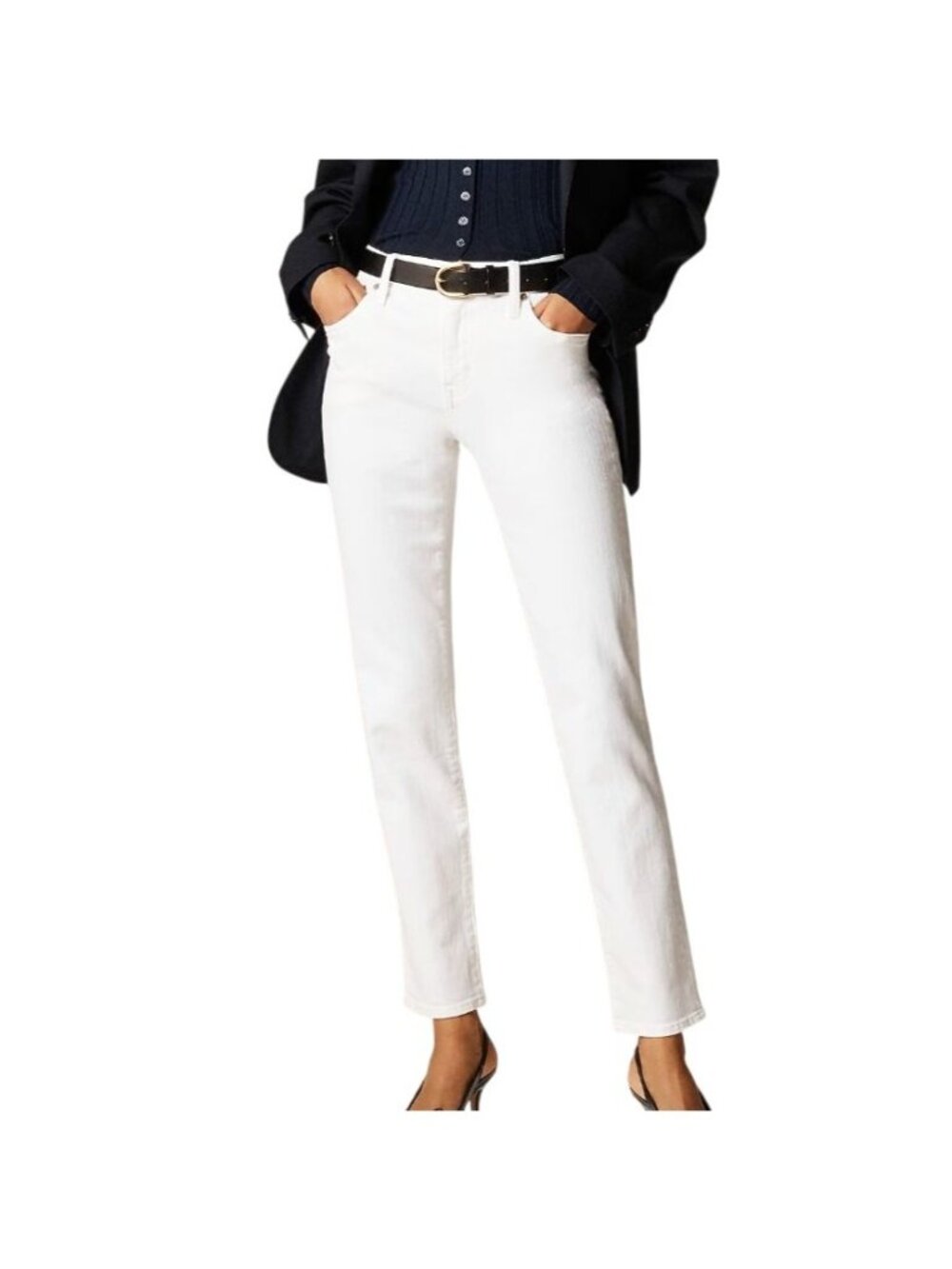 NWT J.Crew '93 Slim Jean 25T Tall White Stretch Midrise Y2K Minimalist Casual